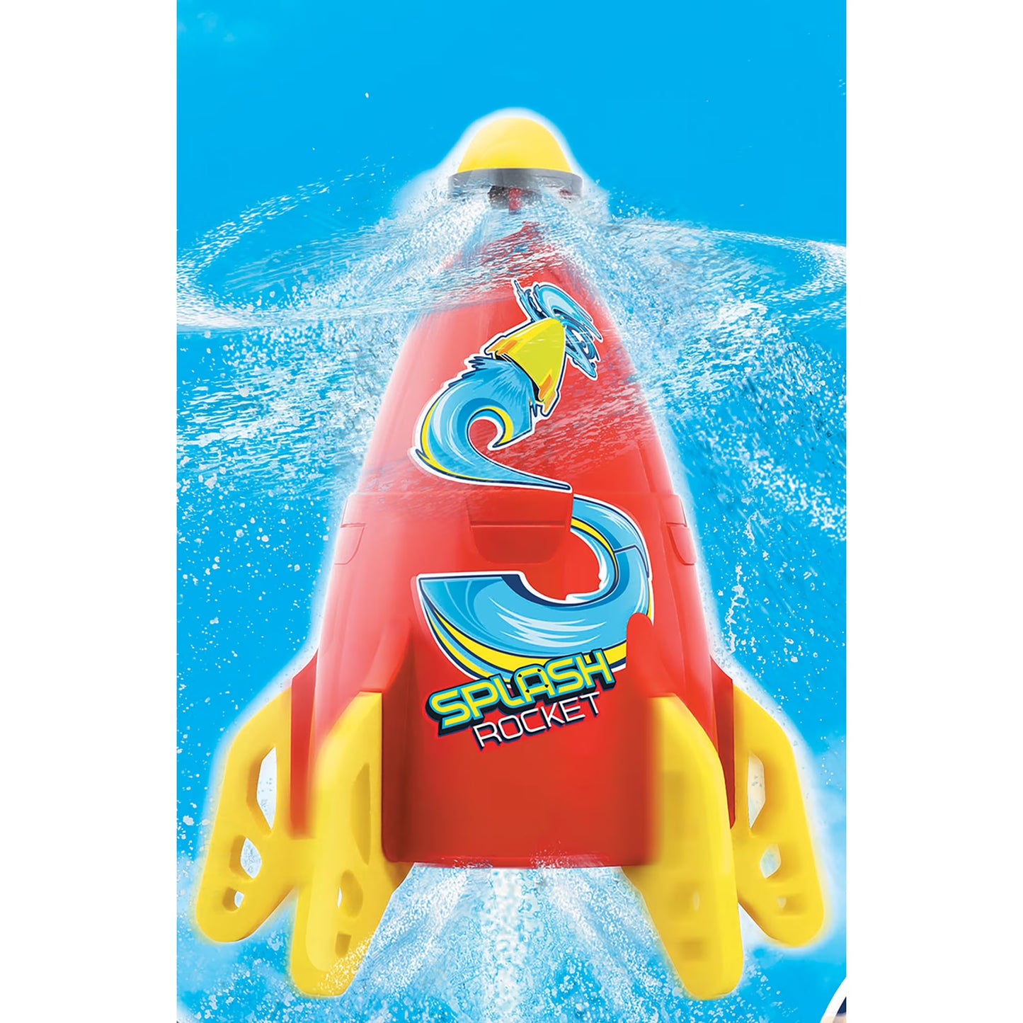 : Water-Powered Splash Rocket Sprinkler - Hovers & Sprays Water, Controllable Launcher, Flies up to 16 Ft, Hose Attaching, Outdoor Toy, Kids 5+