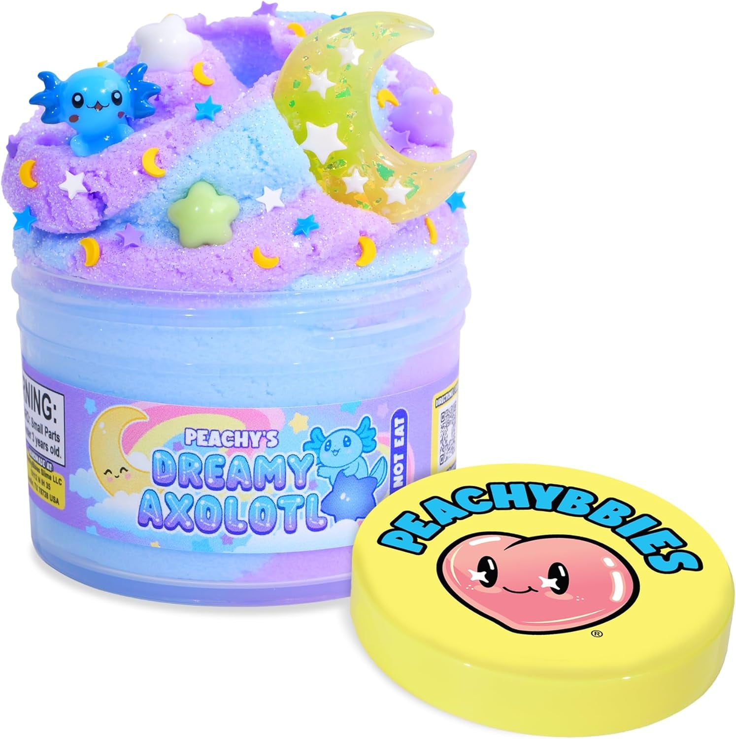 bbies Dreamy Axolotl Cloud Slime - Made in USA Premium, 100% Authentic, 7 Oz., Scented for Kids, ASMR, Axolotl Gifts, Slime Charms, Fidget Toys