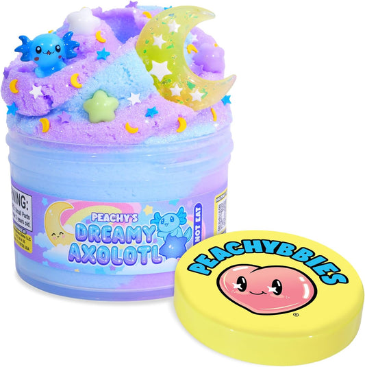 bbies Dreamy Axolotl Cloud Slime - Made in USA Premium, 100% Authentic, 7 Oz., Scented for Kids, ASMR, Axolotl Gifts, Slime Charms, Fidget Toys
