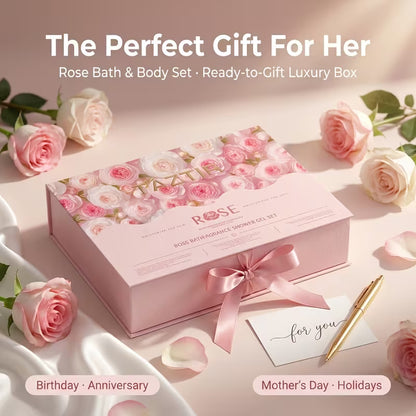5-Piece Rose Bath and Body Gift Set