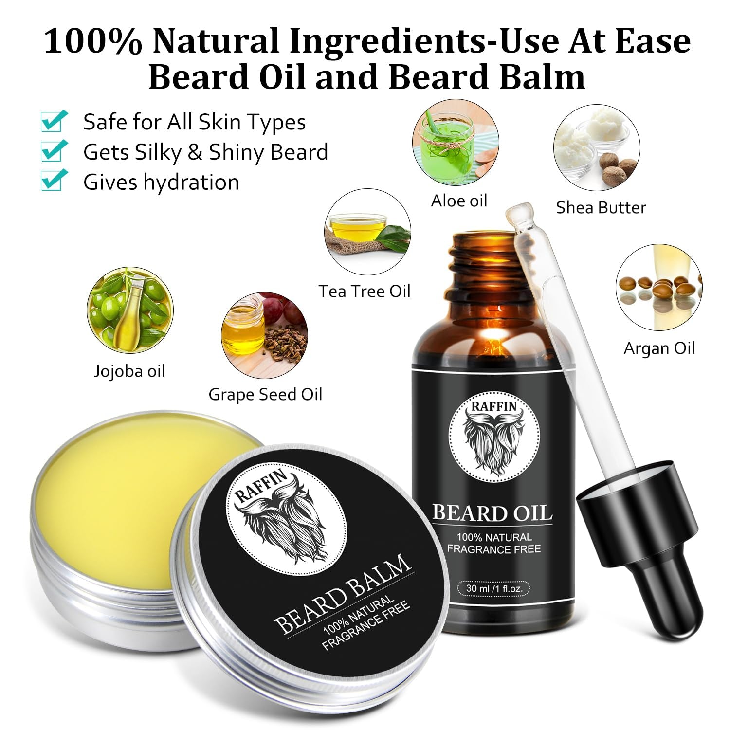 Dad Gifts Fathers Day - Beard Kit with Beard Oil, Balm, Brush, Comb & Bonus Keychain, Men'S Self-Care Set & Constant Keepsake, Birthday Gift for Daddy/Papa, Dad Day Gifts from Kids Daughter Son