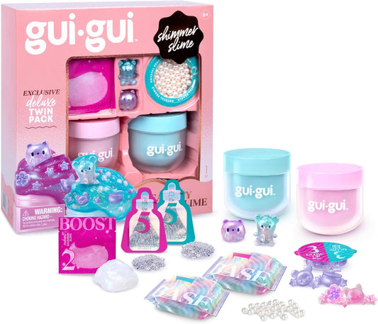 Slime Kit for Kids - Scented Shimmer Deluxe Duo Pack, Iridescent Slime for Kids, 5 Step DIY Process to Customize Your Ultimate Glow-Up, Resealable and Reusable Container, ASMR Experience