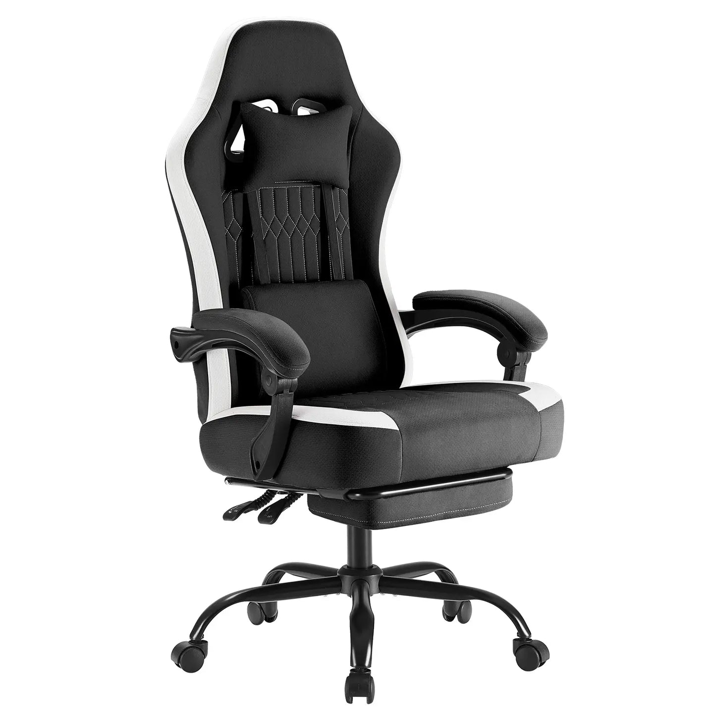 Height Adjustable Gaming Chair with Footrest – 360° Swivel, 275 lb Capacity