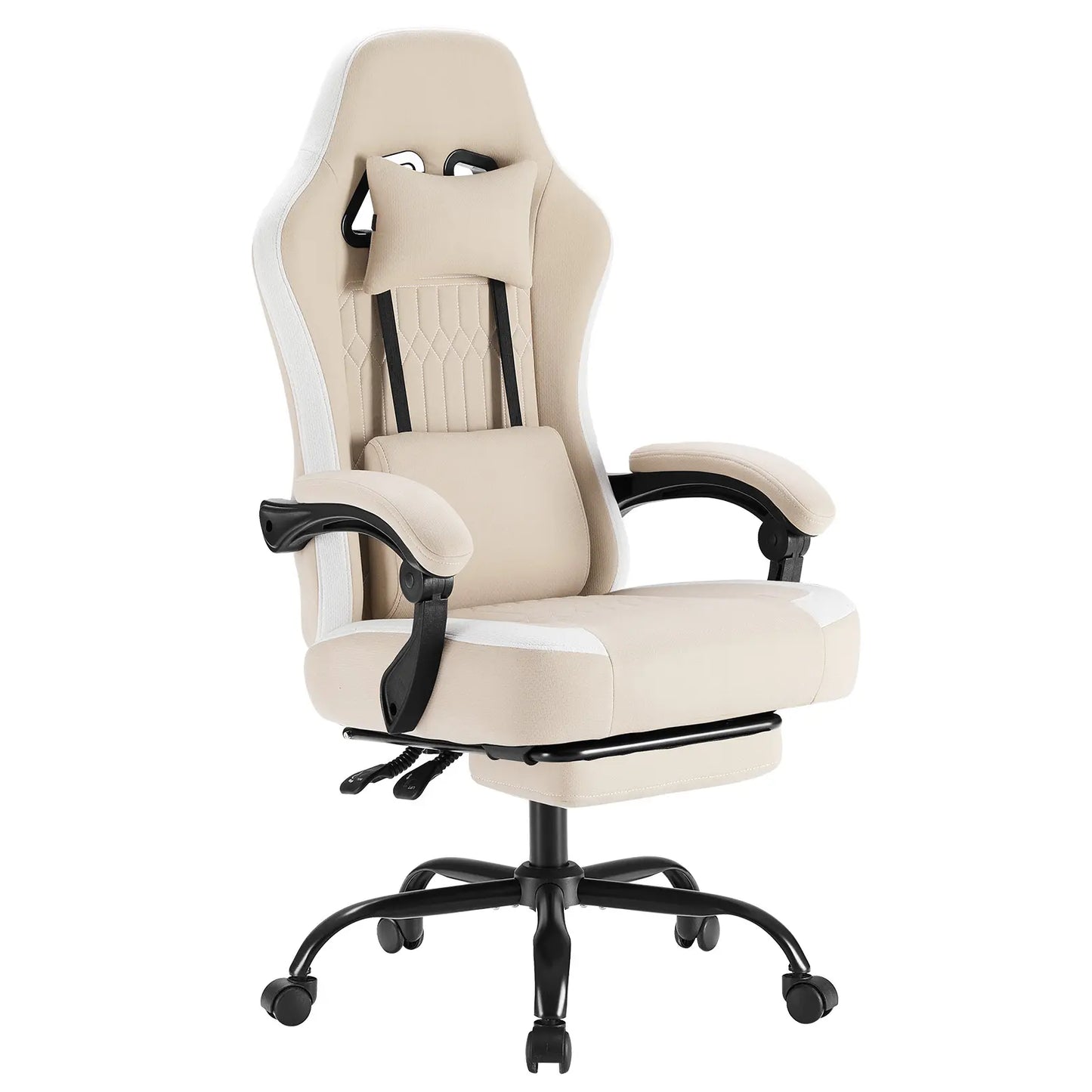 Height Adjustable Gaming Chair with Footrest – 360° Swivel, 275 lb Capacity