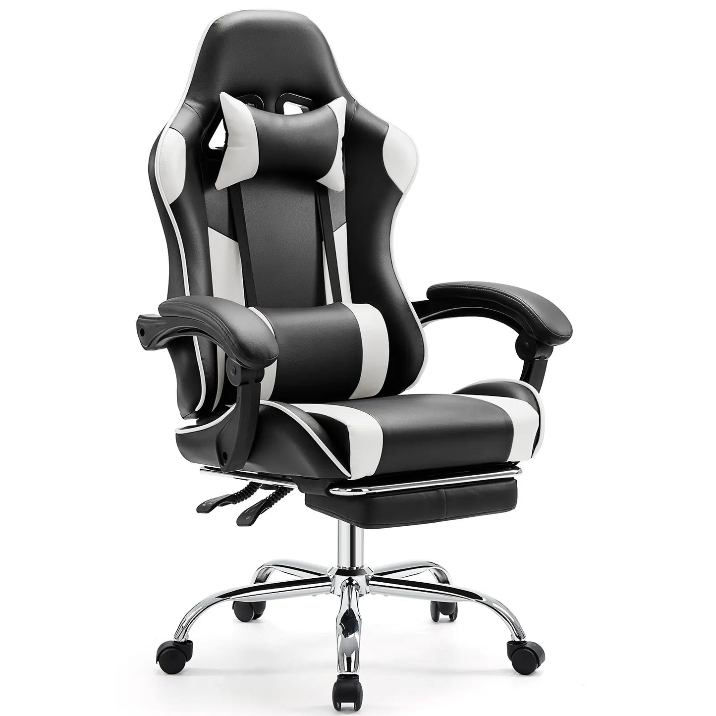 Height Adjustable Gaming Chair with Footrest – 360° Swivel, 275 lb Capacity