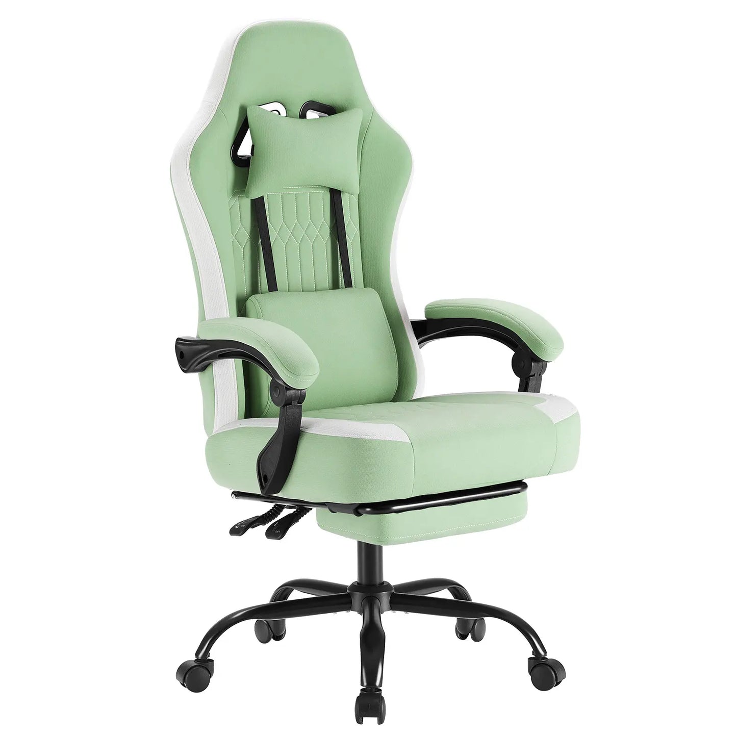 Height Adjustable Gaming Chair with Footrest – 360° Swivel, 275 lb Capacity