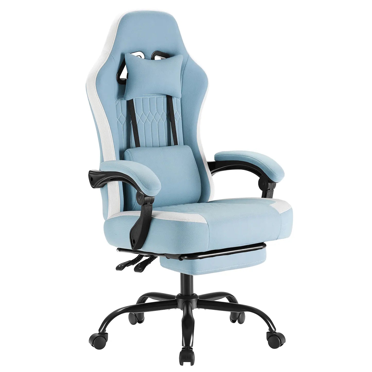 Height Adjustable Gaming Chair with Footrest – 360° Swivel, 275 lb Capacity
