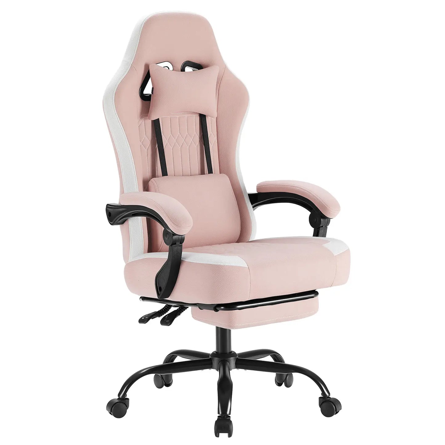 Height Adjustable Gaming Chair with Footrest – 360° Swivel, 275 lb Capacity