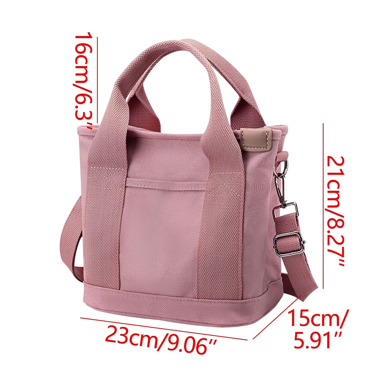 New Large Capacity Multi-Pocket Handbag Women'S Canvas Tote Purses Crossbody Bag Vintage Tote Bags for School