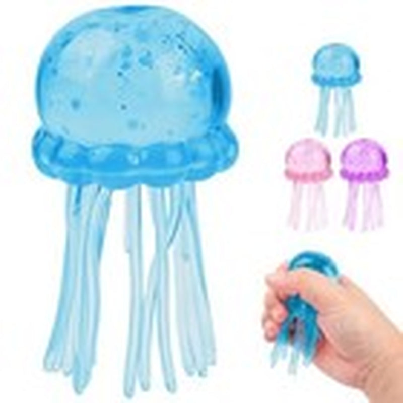 Jellyfish Squeeze Toy Blue Slow Rebound Stress Relief Squishy Portable Party