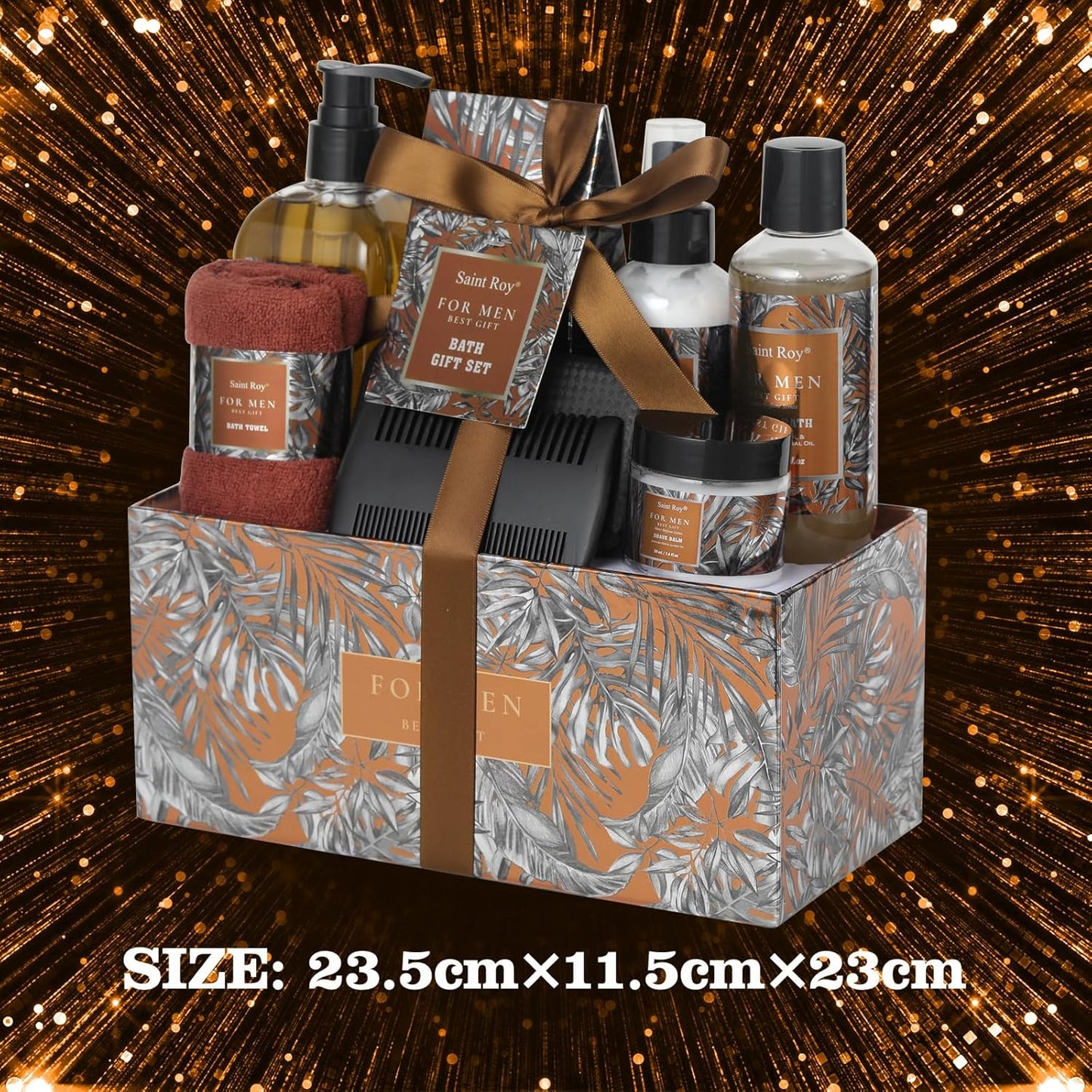 15 Pcs Mens Perfume Bath & Body Care Gift Basket Set for Men, Father'S Day Gifts for Dad, Men Skin Care Gift Set, Man Spa Basket Set, Home Spa Kit, Birthday, Anniversary, Christmas, Boyfriend