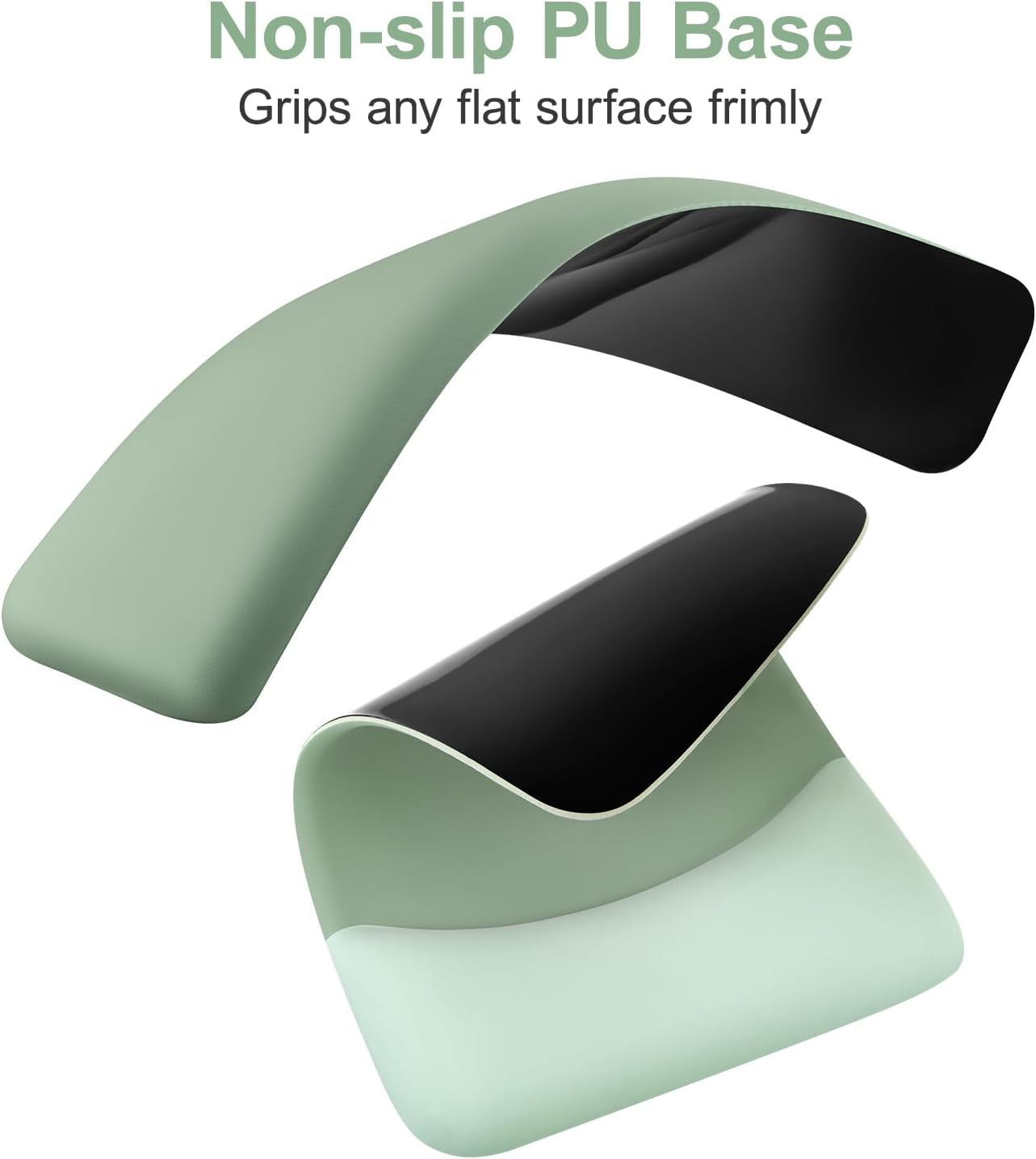 Keyboard Mouse Pad Set, Large Gaming Mouse Pad&Rectangular Keyboard Wrist Rest&Mousepad with Wrist Rest&Coaster, Ergonomic Non-Slip&Easy Typing Pad with Curved Silicone Lining, Antique Green