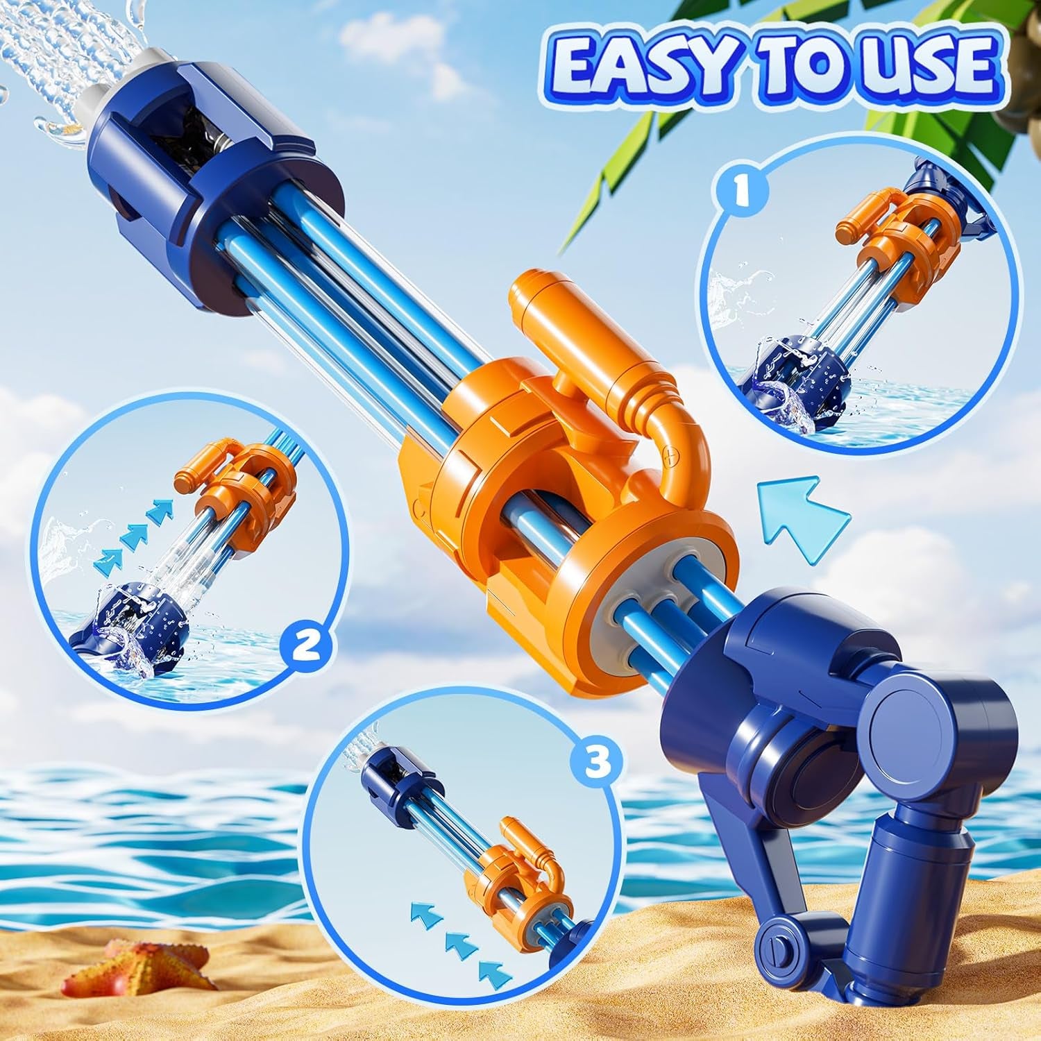 2 Pack Water Guns for Kids Adults, Summer Outdoor Water Toys Swimming Pool Game, Beach Water Game Fighting Play Pool Toys for Boys Girls Kids Ages 4-8, 8-12