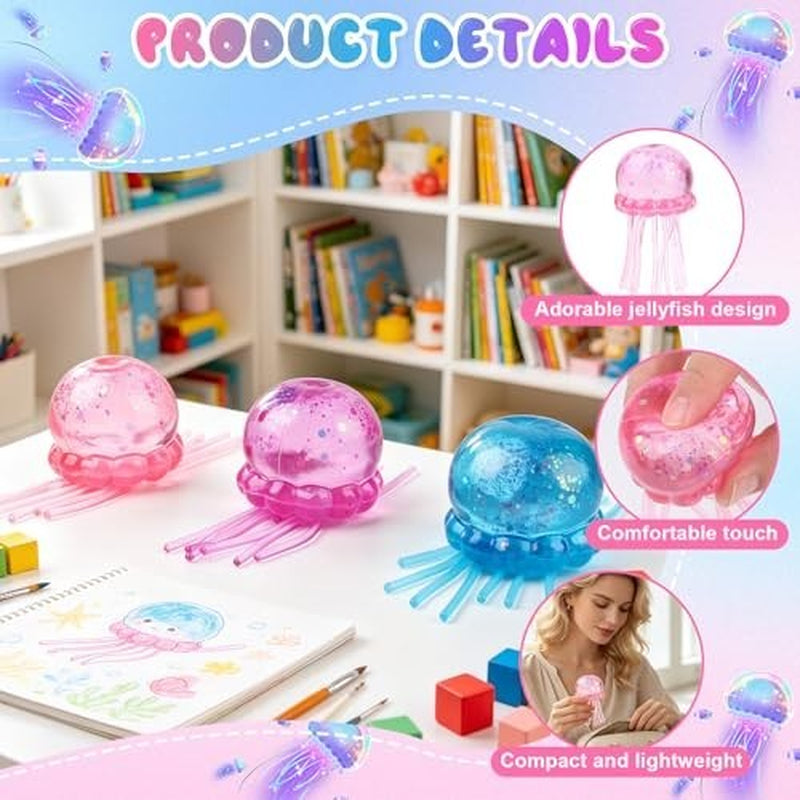 Jellyfish Squeeze Toy Blue Slow Rebound Stress Relief Squishy Portable Party