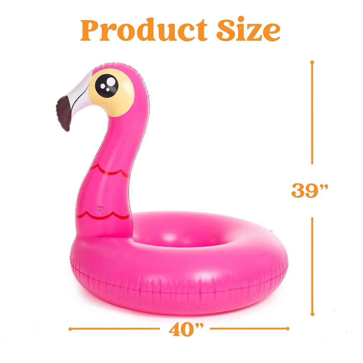2 Packs Flamingo Unicorn Pool Float, Fun Beach Floaties, Inflatable Swimming Pool Tubes Party Toys, Summer Pool Raft Lounger for Adults & Kids