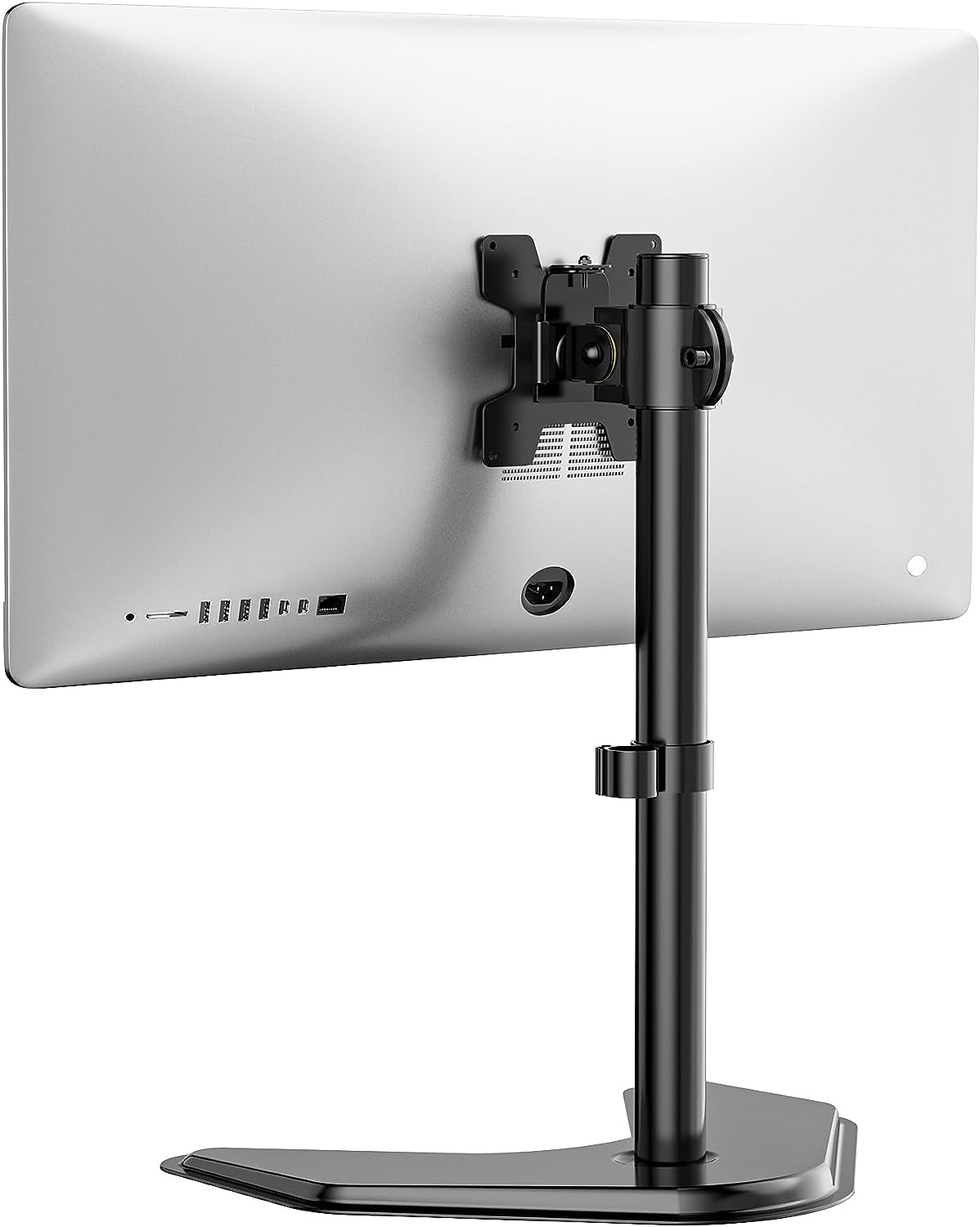 Single Monitor Desk Mount Arm for 13–32 in Screens, Adjustable Height and Angle, Freestanding VESA 75x75/100x100, Black