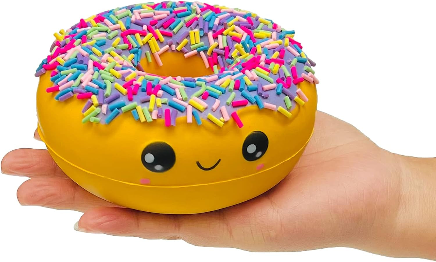 Rainbow Donut Squishys Toy, Slow Rising, Stress Relief, Fun, and Cute Plaything Perfect for Birthday Gift and Decoration