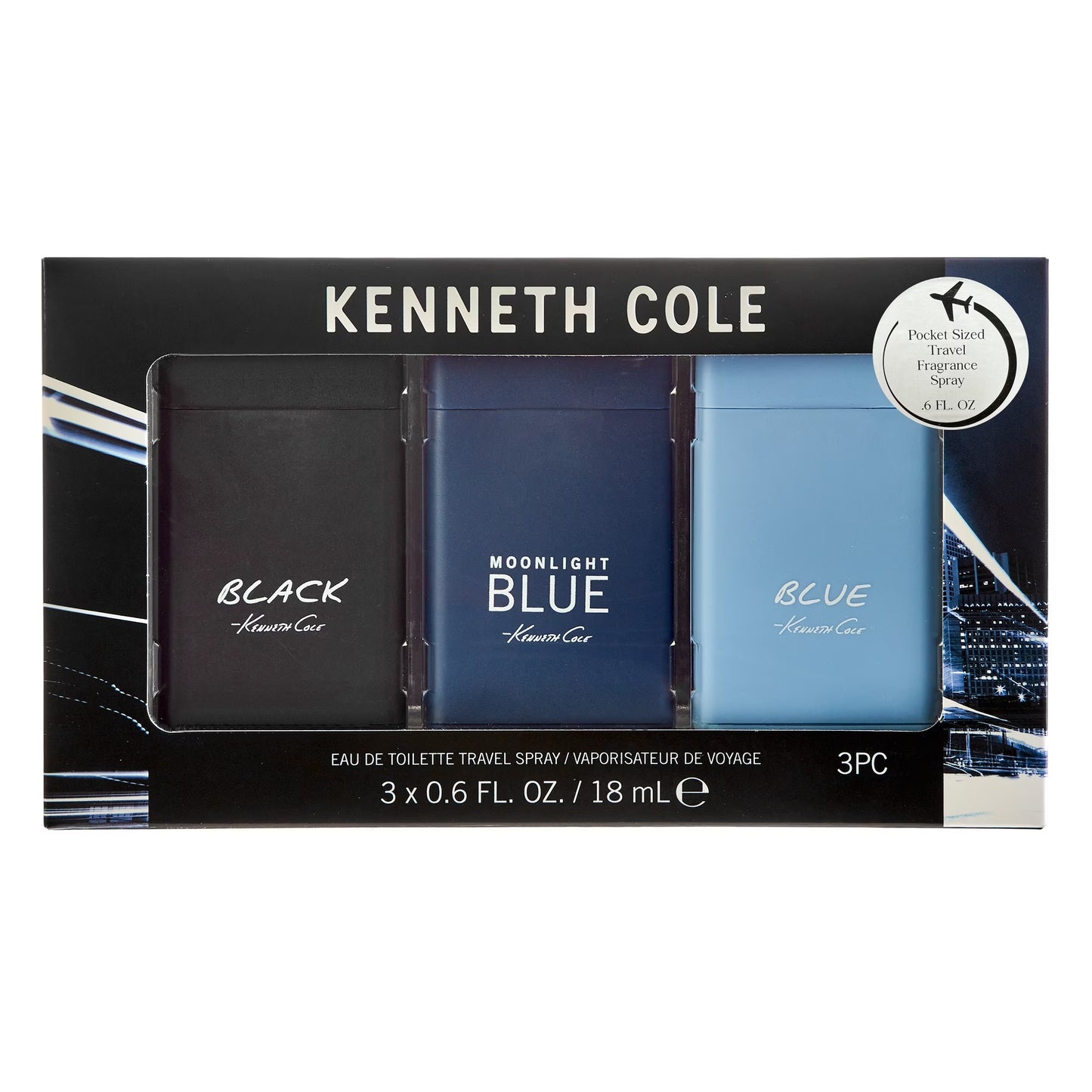 Travel Spray Cologne Gift Set for Men, 3 Pieces
