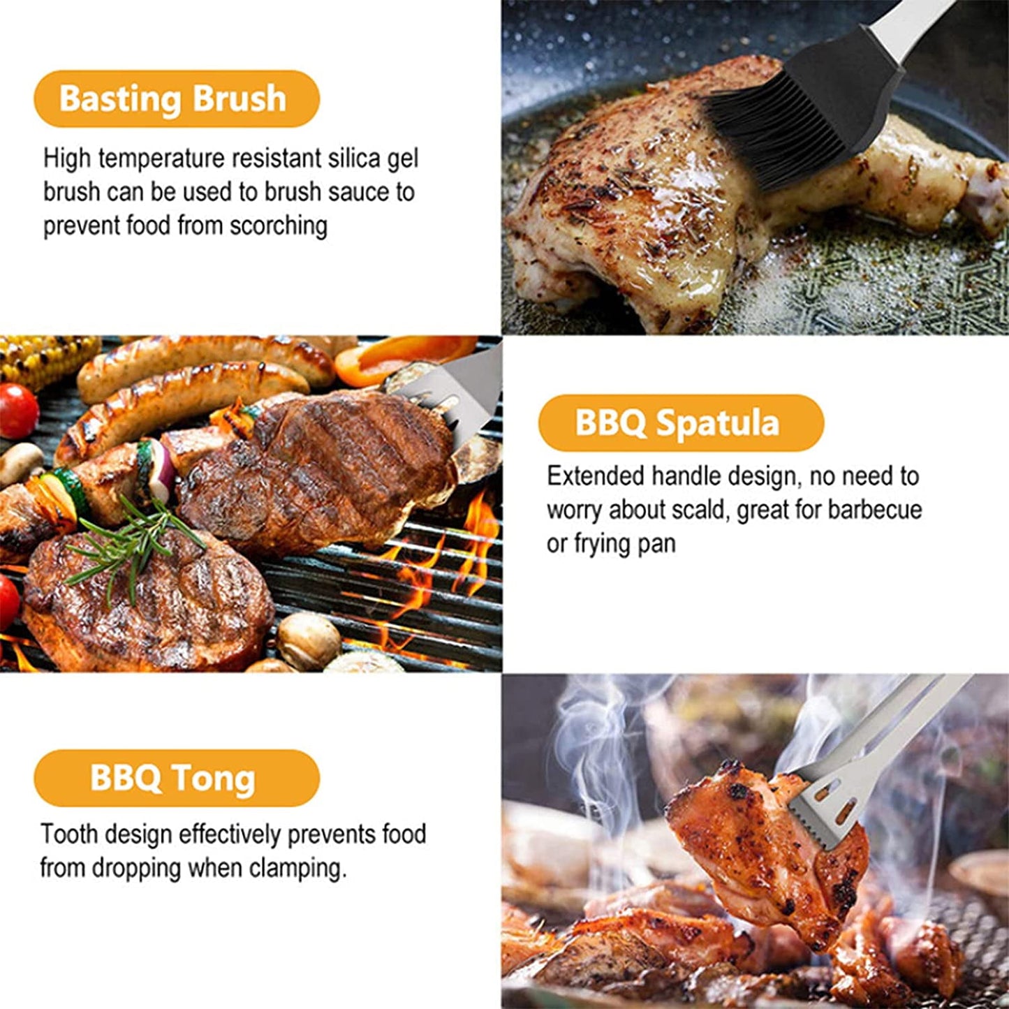 21 Pieces Complete Grill Accessories Kit, Very Best Grill Gift on Birthday Wedding - Professional BBQ Accessories Set for Outdoor Camping Grilling