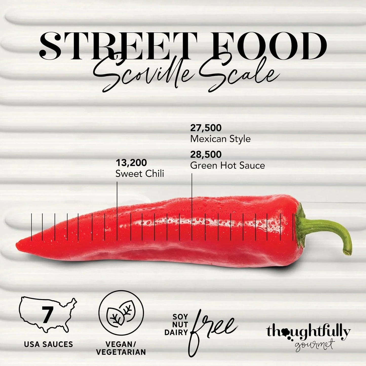 Street Food Barbecue Sauces Gift Set, Vegan, Mexican, Variety Flavors for Father'S Day Gifts, Set of 6
