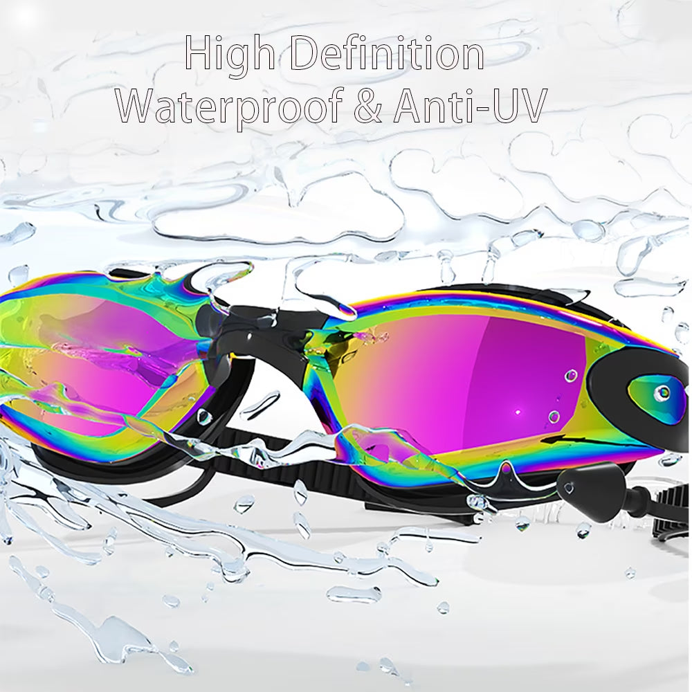 Swim Goggles, 2 Pack Anti-Fog No Leaking Anti-Uv Silicone Swimming Goggles Clear Vision Silicone Swimming Goggles for Kids Women Men Teen Youth