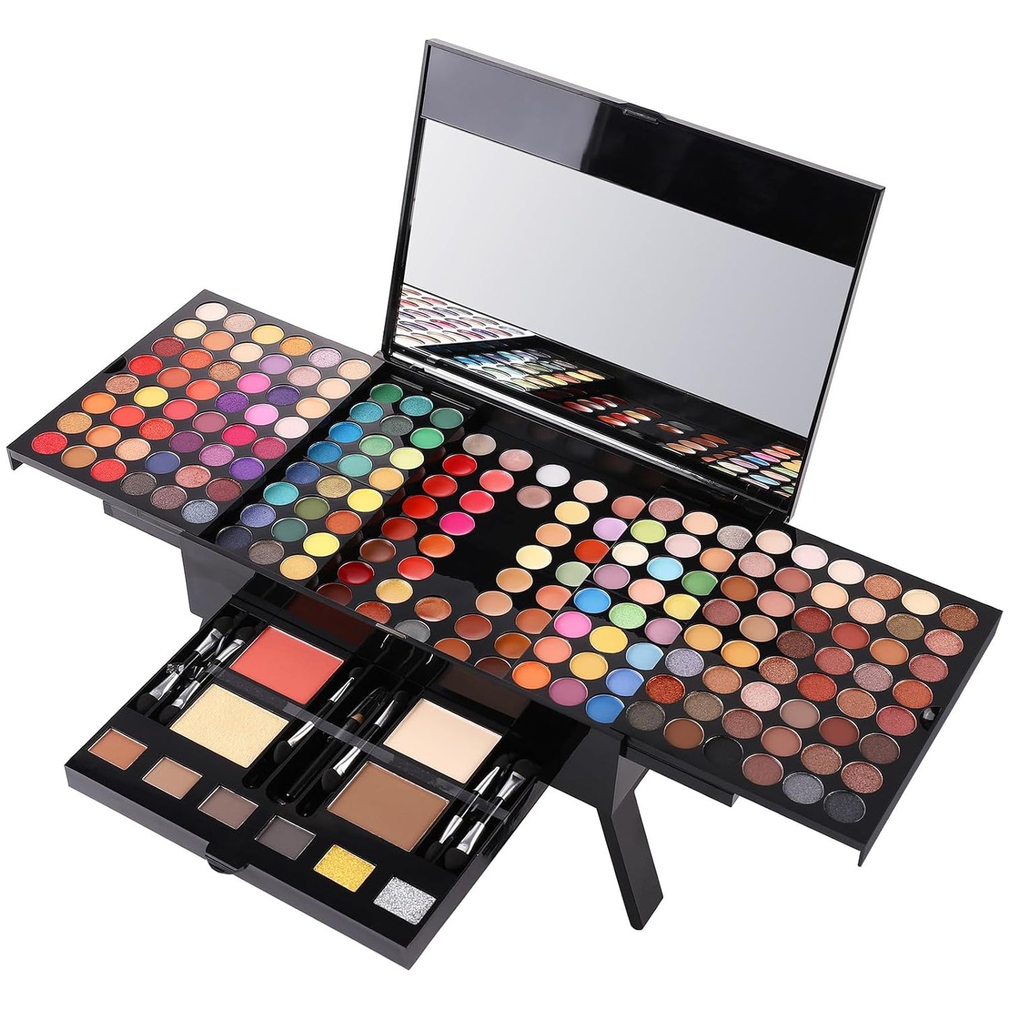 All-In-One Professional Makeup Kit – 144 Eyeshadows, Lip Gloss, Concealer, Contour, Blush, Highlighter & Brushes Gift Set for Women & Girls
