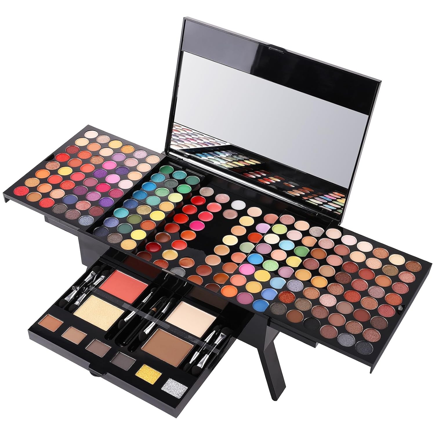 All-In-One Professional Makeup Kit – 144 Eyeshadows, Lip Gloss, Concealer, Contour, Blush, Highlighter & Brushes Gift Set for Women & Girls