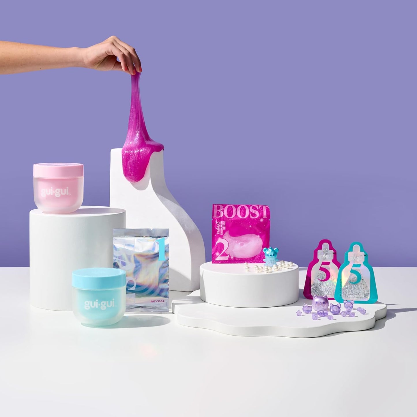 Slime Kit for Kids - Scented Shimmer Deluxe Duo Pack, Iridescent Slime for Kids, 5 Step DIY Process to Customize Your Ultimate Glow-Up, Resealable and Reusable Container, ASMR Experience