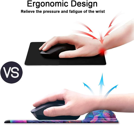 Gel Wrist Rest Mouse Pad-Ergonomic Office Mousepad with Wrist Support-Non-Slip,Design Desk Accessories Mat for Home&Game Decor Cool Astronaut