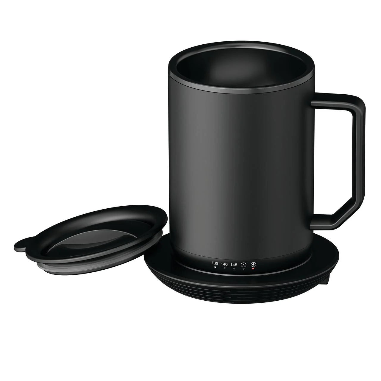 Ionmug & Charging Coaster, 12Oz. Stainless Steel Self Heating Coffee Mug with Lid, 3.5" X 3.5" X 5"