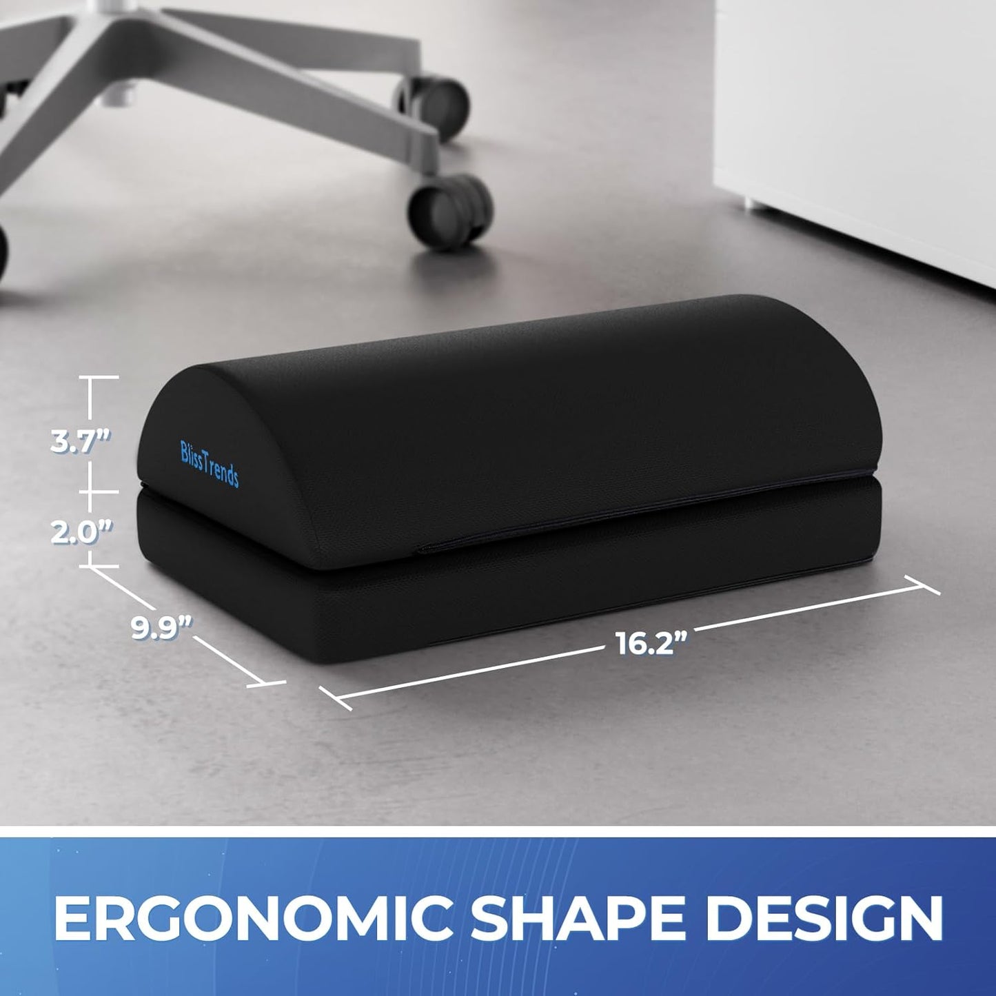 Foot Rest for under Desk at Work-Versatile Foot Stool with Washable Cover-Comfor