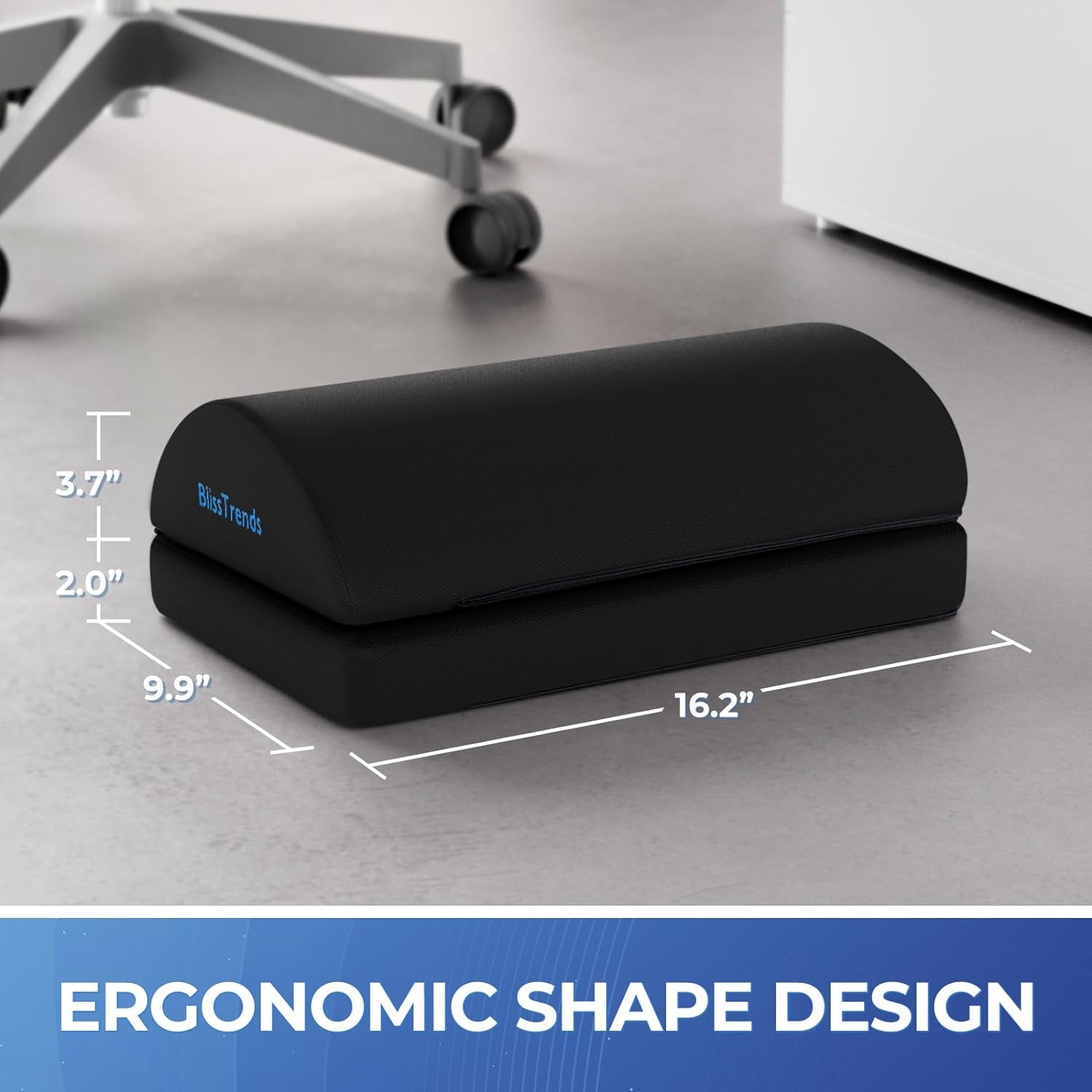 Foot Rest for under Desk at Work-Versatile Foot Stool with Washable Cover-Comfor