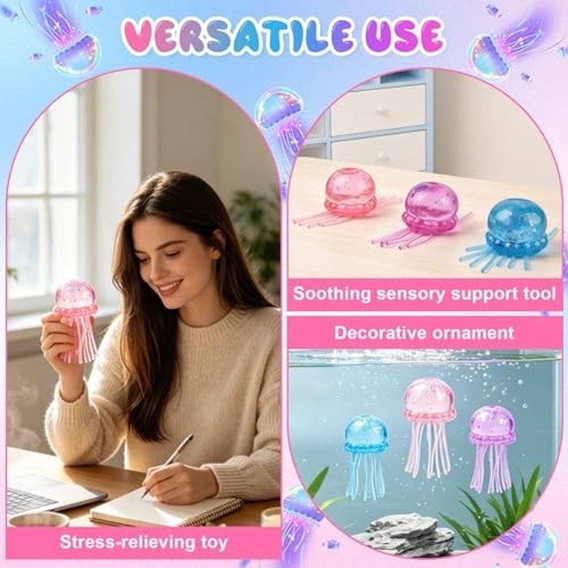 Jellyfish Squeeze Toy Blue Slow Rebound Stress Relief Squishy Portable Party